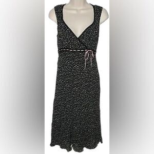 Motherhood Polkadot Pink tie waist midi dress Medium